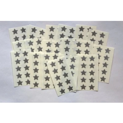 Image of 175 Star Silver Stickers Sticky Coloured Self Adhesive Labels for Colour Coding