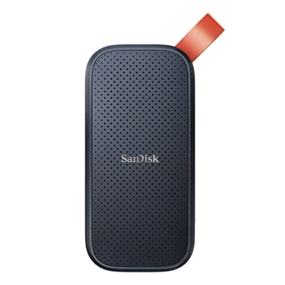 Image of SanDisk 1TB Portable SSD, Read speeds up to 800 MB/s, USB 3.2 Gen 2, External Solid State Drive, Updated firmware, fastening loop made of durable rubber, Grey