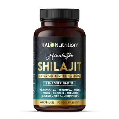 Image of Shilajit Capsules 16,000mg 60 Days Supply 60% Fulvic Acid Added Ashwagandha, Lions Mane Turmeric and Black Pepper High Strength Himilayan Shalajit Resin