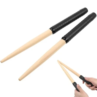 Image of ROSENICE Drumstick 1 Pair Maibachi Taiko Wood Tip Master Drum Sticks(Drum Stick Color Random)
