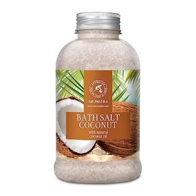 Image of Bath Sea Salt Coconut 600g Salts with Natural Oil for Soak Relaxing Body Care Muscle Relaxation Good Sleep Aromatherapy Herb
