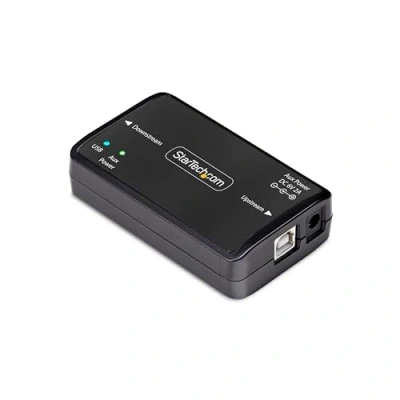 Image of StarTech.com USB Galvanic Isolator 6KV, Electrical Noise Isolator, IP40, DIN Rail, Isolated Power Filter, 2.0/1.1, TAA