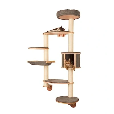 Image of Kerbl Dolomit Tofana Wall Mounted Cat Tree, x Large,185 115 cm, Grey