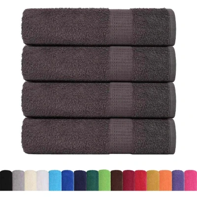 Image of vidaXL Hand Towels 4 pcs Anthracite 50x100 cm 360 gsm 100% Cotton
