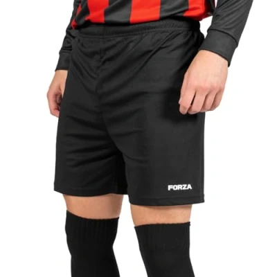 Image of FORZA Men’s Classic Football Shorts [XS XXL] Premium Polyester Training 9 Bold Colour Options (UK, Alpha, XXL, Regular, Black)