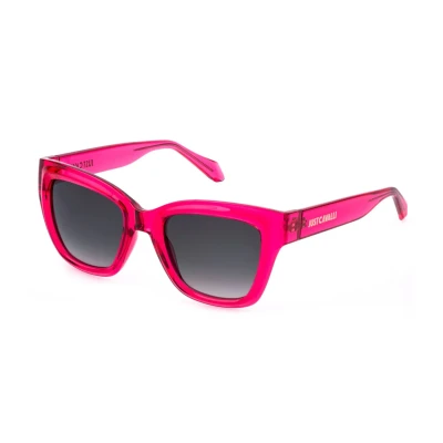 Image of Just Cavalli Woman SJC148 0AFD Sunglasses Injected Pink Smoke Squared Normal Shaded