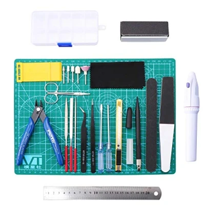 Image of Aussel Gundam Model Tools Kit, Basic Craft Set, Hobby Building for Repairing and Fixing, 26 Pcs