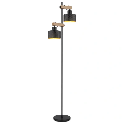 Image of Rielly Multi Arm Floor Lamp Matt Black 2x E27
