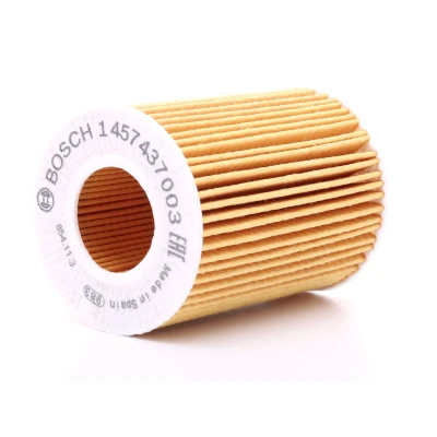 Image of 11421427908, 11421740534, 11427509430, 11427512300, 11427512301 Oil Filter BOSCH 1 457 437 003 with gaskets/seals Insert BMW: Z3 Roadster