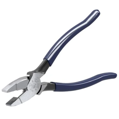 Image of High Leverage Pliers, 9 Inch Side Cutters with 46% More Gripping Power than Other Pliers Klein Tools D213 9NE, Blue/Silver
