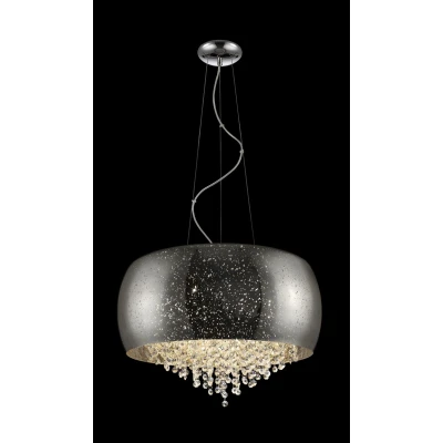 Image of Luna 5 Light Chrome Crystal Pendant Ceiling