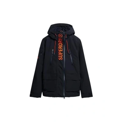 Image of Superdry Men&#039;s Ultimate Emb Windbreaker JKT A2 Wind Family, Eclipse Navy Blue, XXL