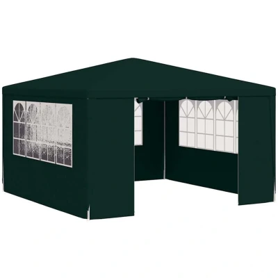 Image of vidaXL Professional Party Tent with Side Walls 4x4 m Green 90 g/m?