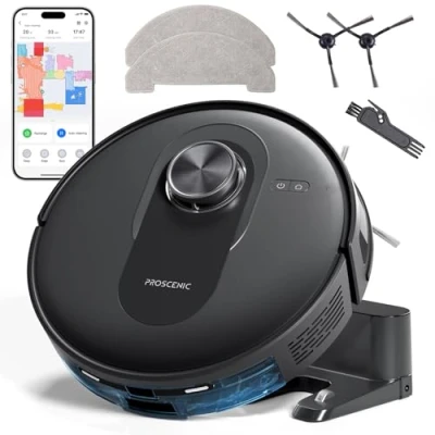 Image of Proscenic Q8 Robot Vacuum Cleaner with Mop 5000Pa,Lidar Navigation Robotic Vacuum,Multi Floor Mapping,Carpet Auto boost,No go Zone,Time Scheduled,Siri/Alexa/APP 200 Min Hoover for Pet Hair