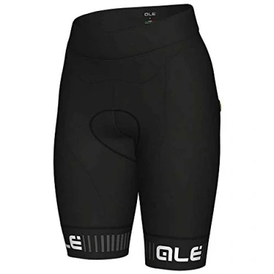 Image of Alé Cycling Women&#039;s Solid Traguardo Shorts, Black/White, 3XL