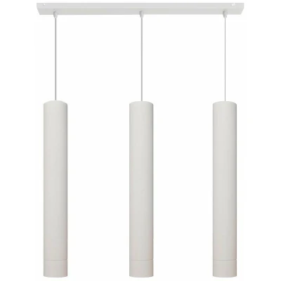 Image of Tuba Straight Bar Pendant Ceiling Light White 60cm