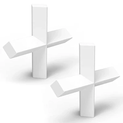 Image of stonylab 2 Pack Cross Shape Magnetic Stirrer Stir Bar, 50 x 10 mm PTFE Coated Stirring Bars White Mixer for Stirrers