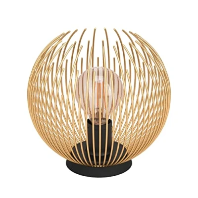 Image of EGLO Venezuela table lamp, lampshade made of golden rods