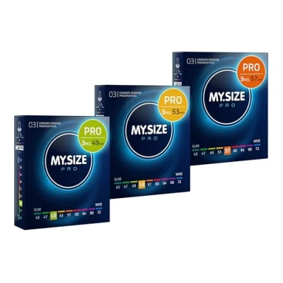 Image of MY.SIZE PRO Condom Size 2,3,4 49,53,57 mm, 3x3 Condoms Perfect fit and a Suitable for Everybody