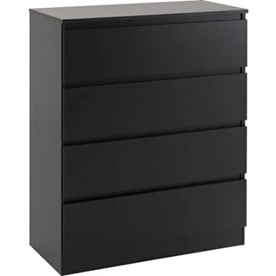 Image of Seconique Malvern 4 Drawer Chest in Black