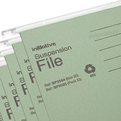 Image of [Pack of 20] Filing Cabinet 215gsm Hanging Suspension Files Card Folders Tabs Inserts (A4 (Will fit 32.2cm 33.7cm))