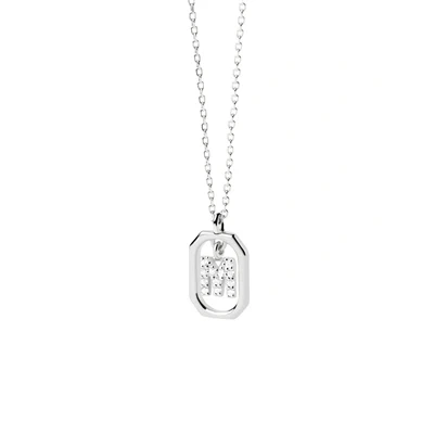 Image of PDPAOLA Silver Mini Letter Necklace M