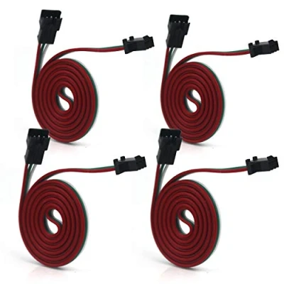 Image of Taikuwu 4 Pcs 1M 3 Pin JST SM Male Female Plug LED Connector Cable for WS2812B WS2811 SK6812 Symphony Lights with Connectors，SM3P Buckle Free Welding Light Controller Wire