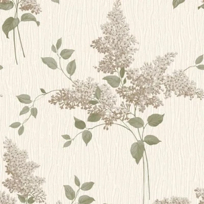 Image of Belgravia Tiffany Fiore Wallpaper Embossed Textured Heavyweight Vinyl Modern for Living Room, Bedroom, Hallway Sage Green/Pink/Cream