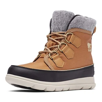 Image of Sorel Explorer Carnival Waterproof Women&#039;s Winter Boots, Brown (Elk), 9 UK