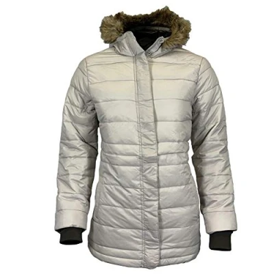 Image of G5 APPAREL Womens Long Length Puffer Coat Beige