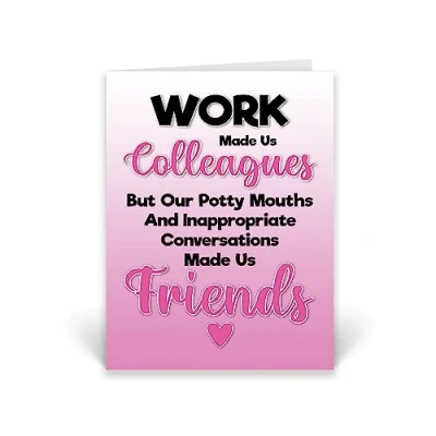 Image of Rib ticklerz Funny Card For Colleague Work Bestie Cards Potty Mouths Inappropriate Conversations Made Us Friends Birthday CD123