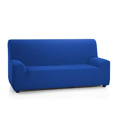 Image of Martina Home Elastic cover for 3 seater sofa, model TUNEZ, Color BLUE ELECTRIC, Measure from 180 to 240 cm