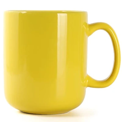 Image of SHOWFULL 20 OZ Large Mug, 600ml Porcelain Extra Big Ceramic Cup for Tea Coffee Hot Chocolate Latte, Yellow