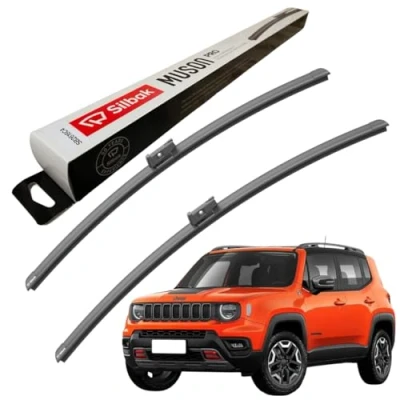 Image of Silbak Windscreen Wipers, fits for JEEP RENEGADE (07/2014 ONWARDS) Front Wiper Blades, 550mm/500mm
