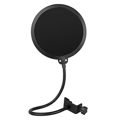 Image of InnoGear Microphone Pop Filter, Enhanced Layers Shield with Flexible Gooseneck Clip Stabilizing Arm