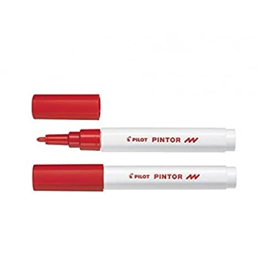 Image of Pilot Pintor Fine Line Bullet Paint Marker 2.9mm Tip Red (Pack of 6)