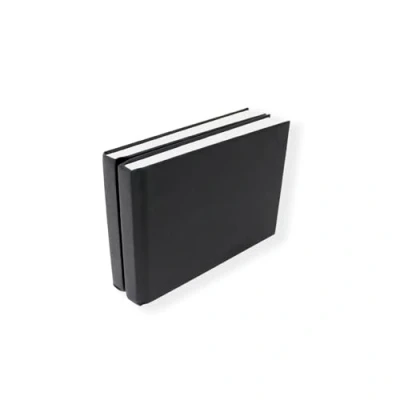 Image of Artway Studio Casebound A6 Sketchbook Landscape 100 Sides/ 50 Pages of 170gsm Cartridge Paper Black Hardback (Twin Pack)