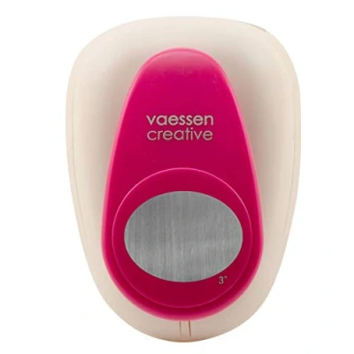 Image of Vaessen Creative Craft Paper Punch Oval 5,5 x 7,6 cm Circle Cutter for Crafting and Card Making