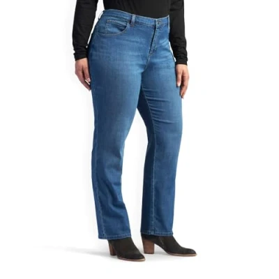 Image of Lee Women&#039;s Plus Size Relaxed Fit Straight Leg Jean, Meridian, 16 US
