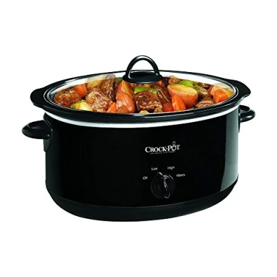 Image of Crock Pot SCV800 B Oval Manual Slow Cooker, Black, 8 quart by
