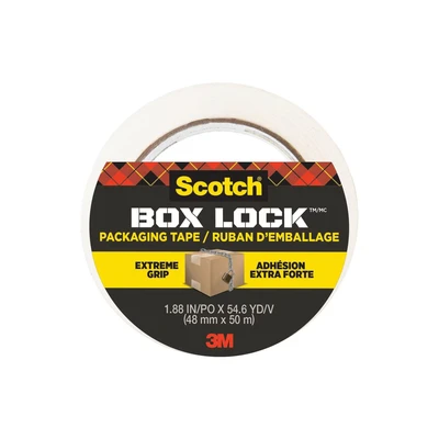 Image of Scotch Box Lock Packaging Tape, 1 Roll , 48 mm x 50 m Strong Clear Packing Ideal for Boxes and Parcels