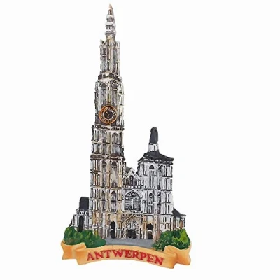 Image of 3D Antwerp Belgium Fridge Magnet Travel Souvenir Gift Home Kitchen Decoration Magnetic Sticker, Antwerpen Refrigerator Collection