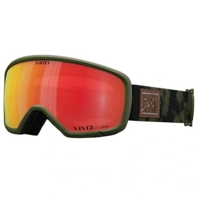 Image of Giro Ringo Snow Goggles Trail Green Clouddust Vivid Ember Lens One Size