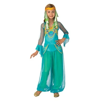 Image of Bristol Novelty 701086XL000 Arabian Kids Dancer Costume, Girls, Multicolour, 10 12 Years
