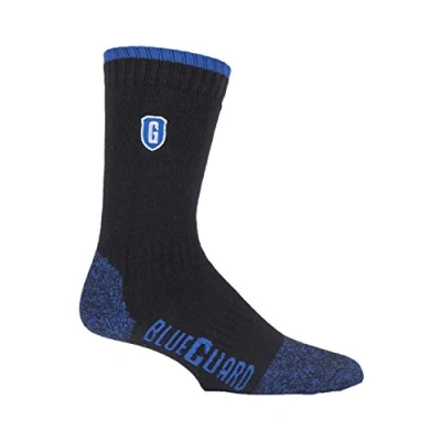 Image of Blueguard Mens Ladies Durable Long Lasting Heavy Duty Cotton Work Socks for Steel Toe Boots with Arch Support (9 11 UK, Black)
