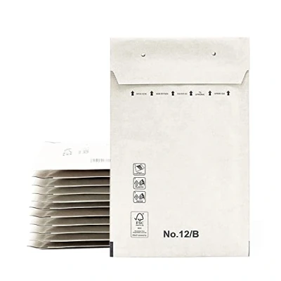 Image of Padded Envelopes, Mailing Paper Bags with Bubble Inside, White, Peel and Seal Ofiturie (5 120 x 220 mm)