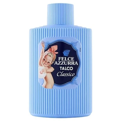 Image of Felce Azzurra Talc, Completely Natural Delicate Powder, Classic Perfume Jar, 200 g