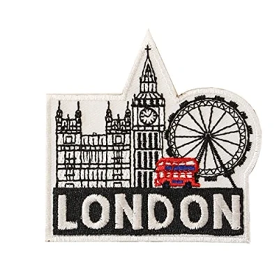 Image of British UK Union Jack Sew On Iron Fabric Patch Embroidered Badge (London Icons)