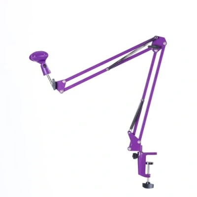 Image of Rannsgeer Microphone Boom Arm Desktop Metal Stand (Purple), RS17