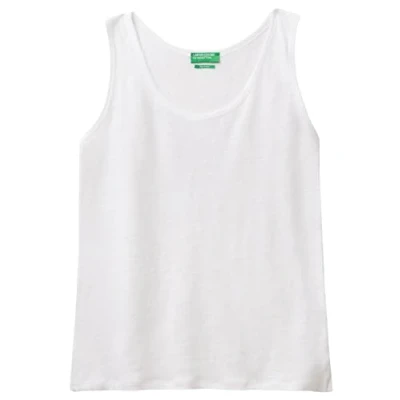 Image of United Colors of Benetton Women&#039;s Tank top 3kgqe8398 Undershirt, Optical White 101, M